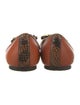 Neiman Marcus Leather Bow Accents Ballet Flats