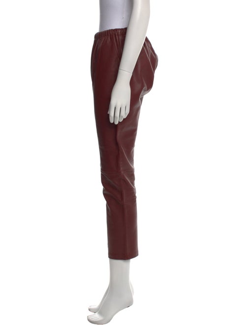 Neiman Marcus Leather Straight Leg Pants