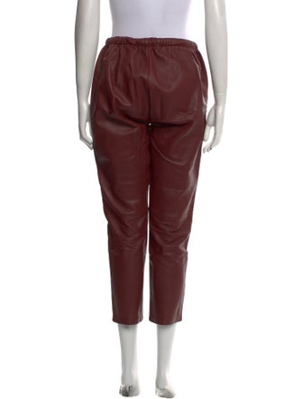 Neiman Marcus Leather Straight Leg Pants