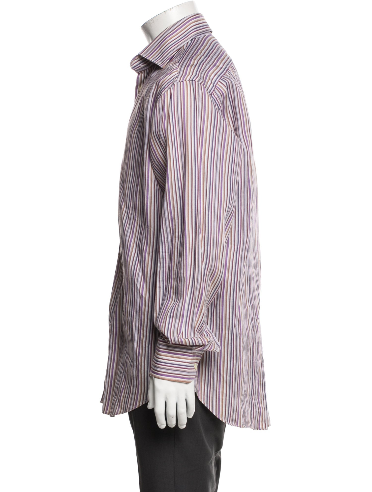 Neiman Marcus Striped Long Sleeve Dress Shirt