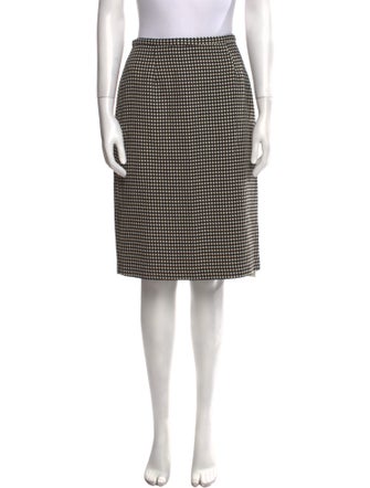 Neiman Marcus Printed Knee-Length Skirt