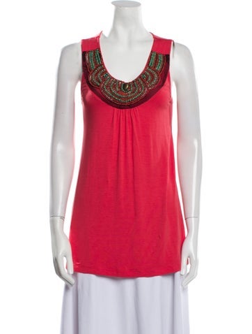 Neiman Marcus Tops Scoop Neck Sleeveless Top M