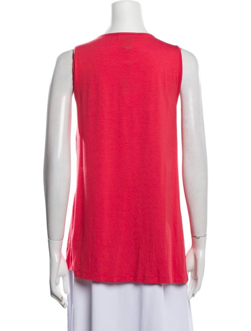 Neiman Marcus Scoop Neck Sleeveless Top