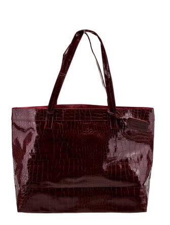 Neiman Marcus Embossed Leather Tote