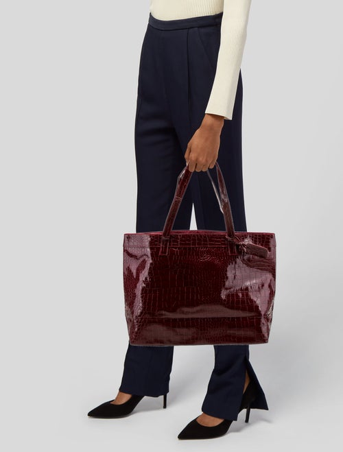 Neiman Marcus Embossed Leather Tote