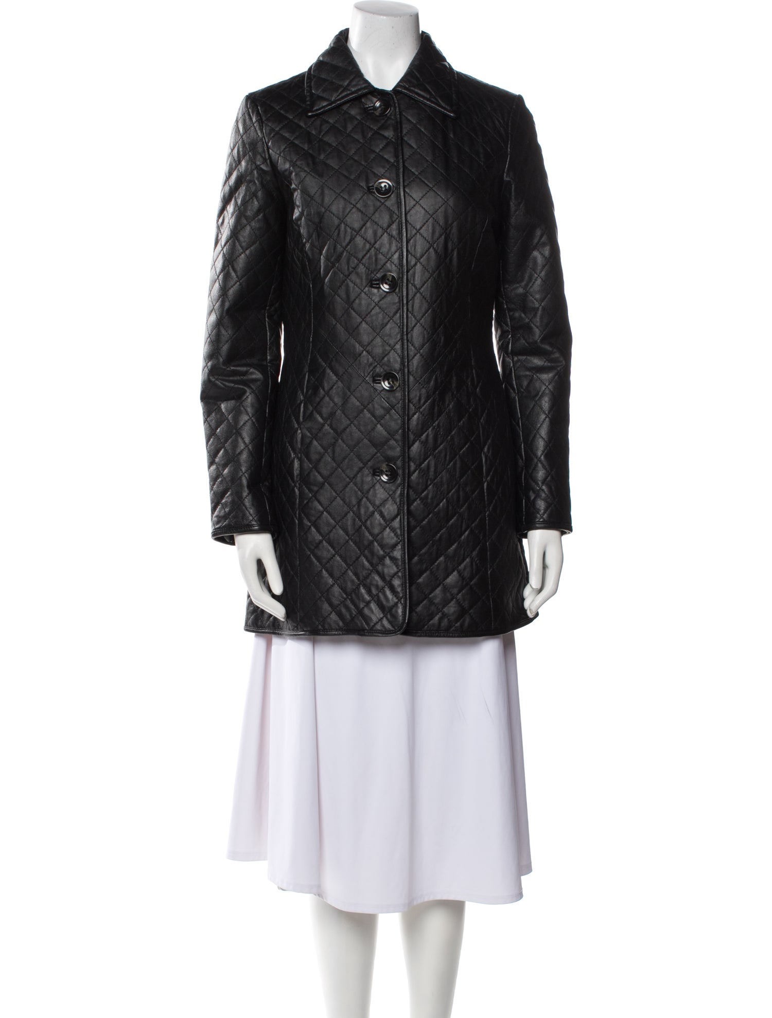 Neiman Marcus Leather Peacoat