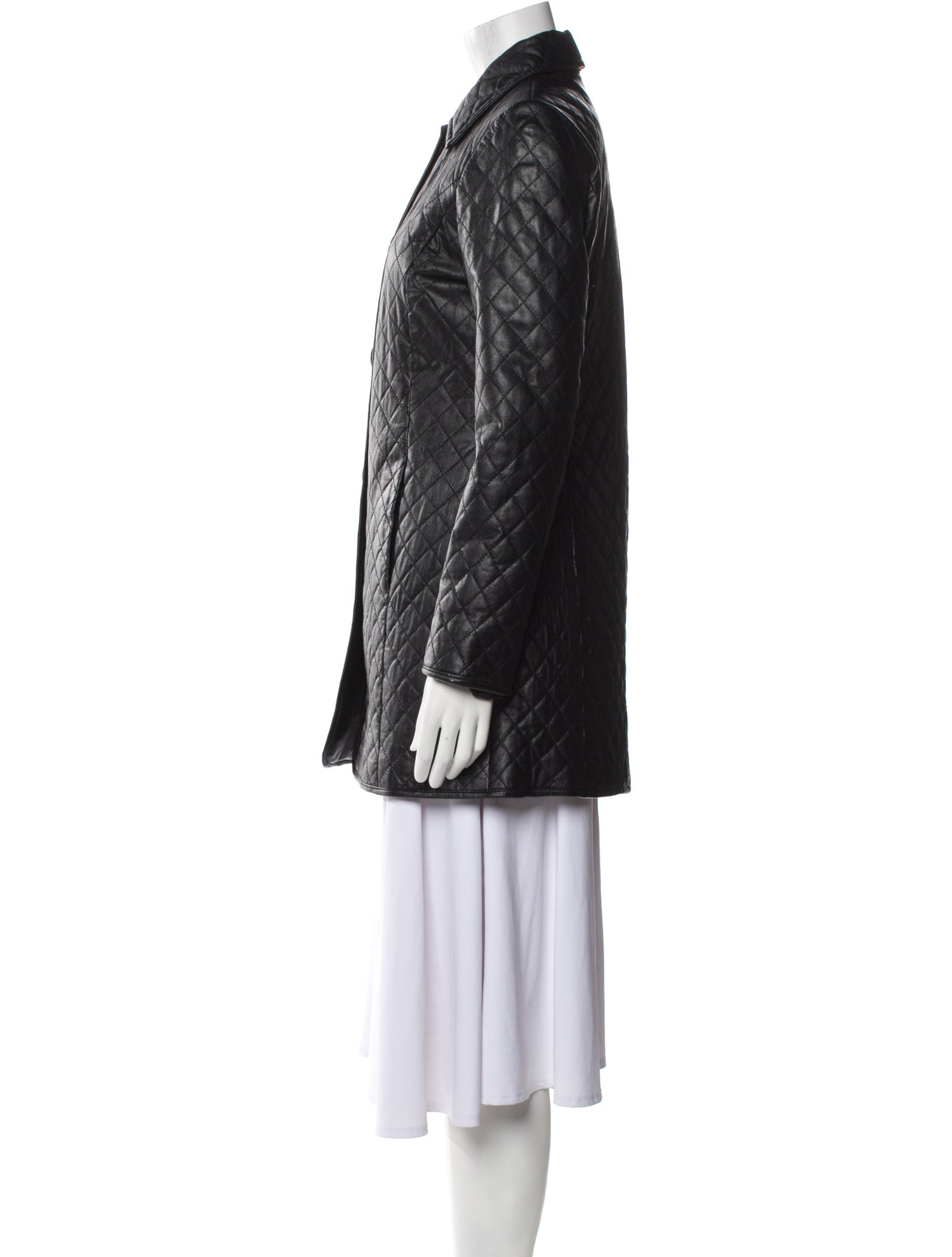 Neiman Marcus Leather Peacoat