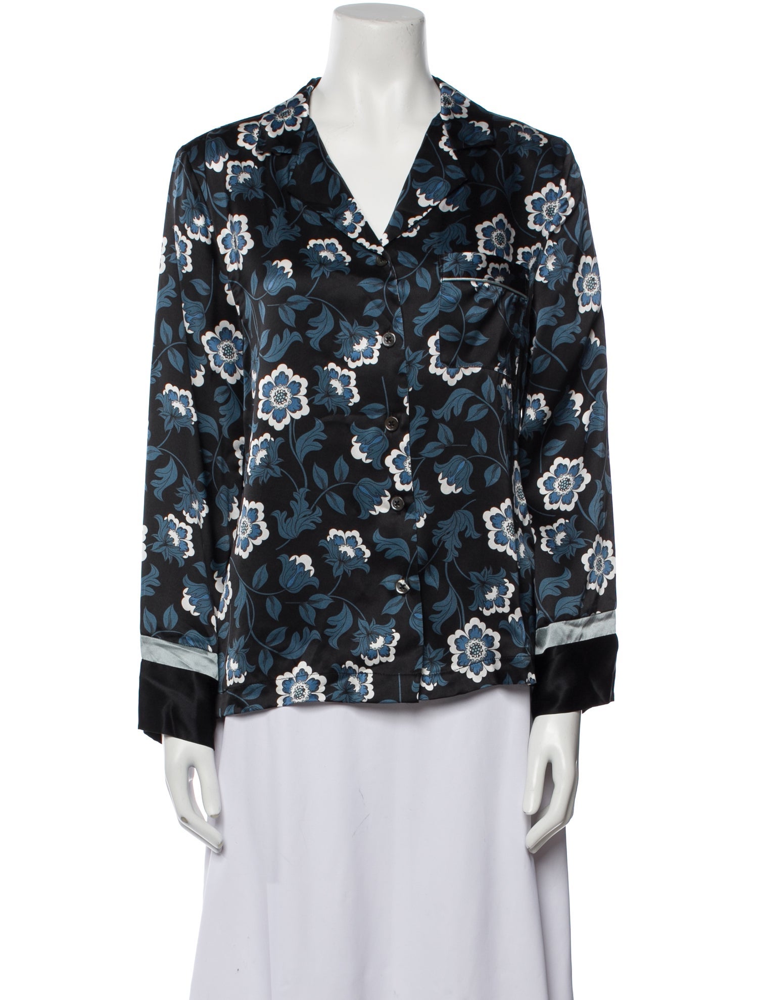 Neiman Marcus Silk Floral Print Pajamas w/ Tags