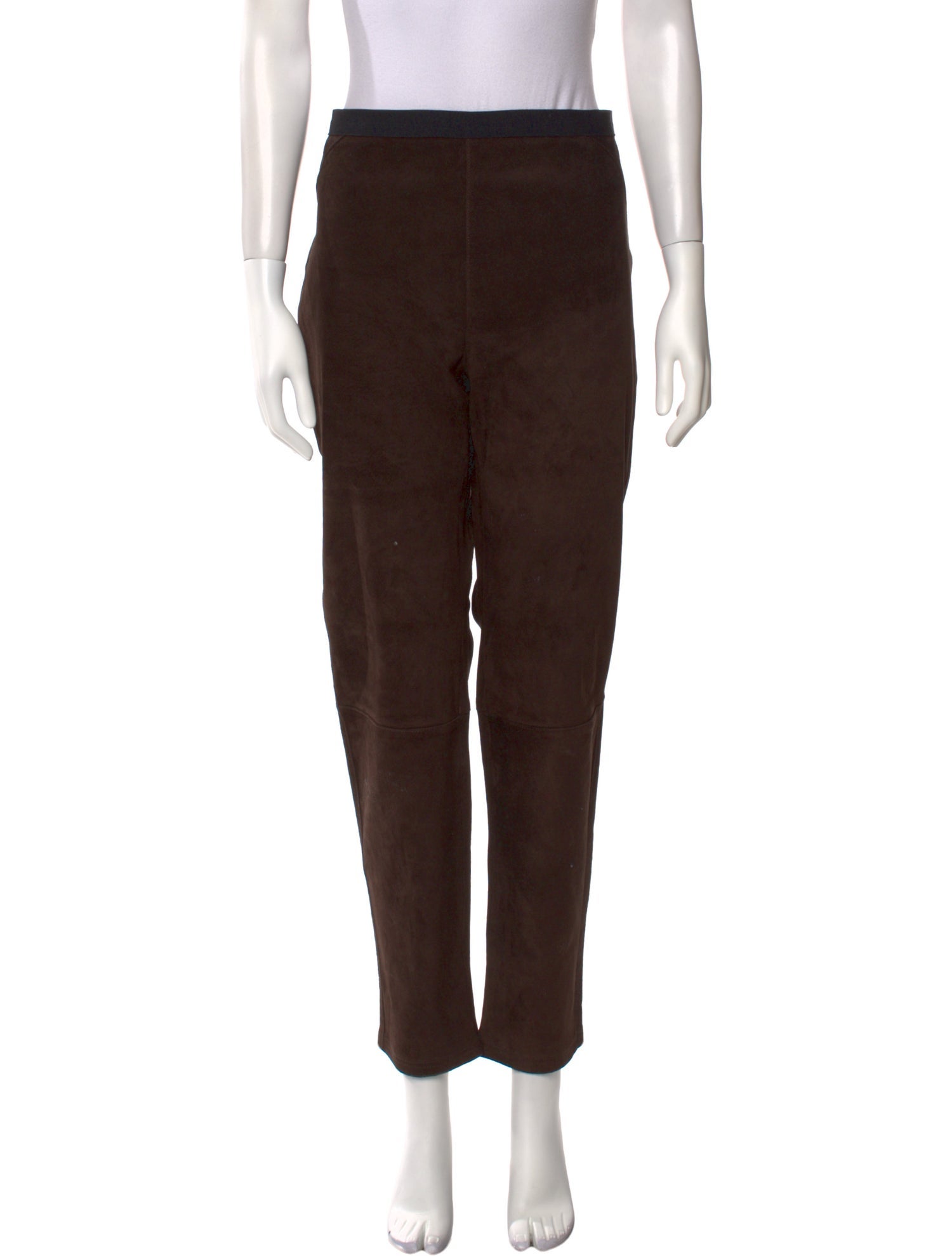 Neiman Marcus Leather Straight Leg Pants