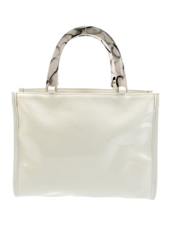 Neiman Marcus Patent Leather Top Handle Bag