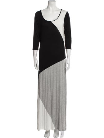 Neiman Marcus Scoop Neck Long Dress