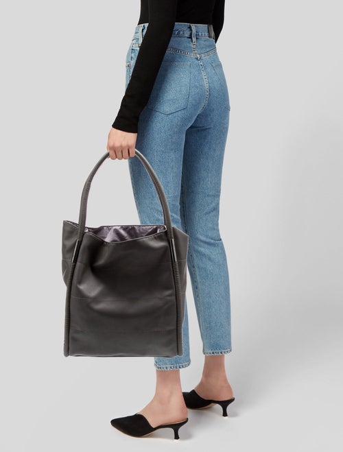 Neiman Marcus Leather Top Handle Bag