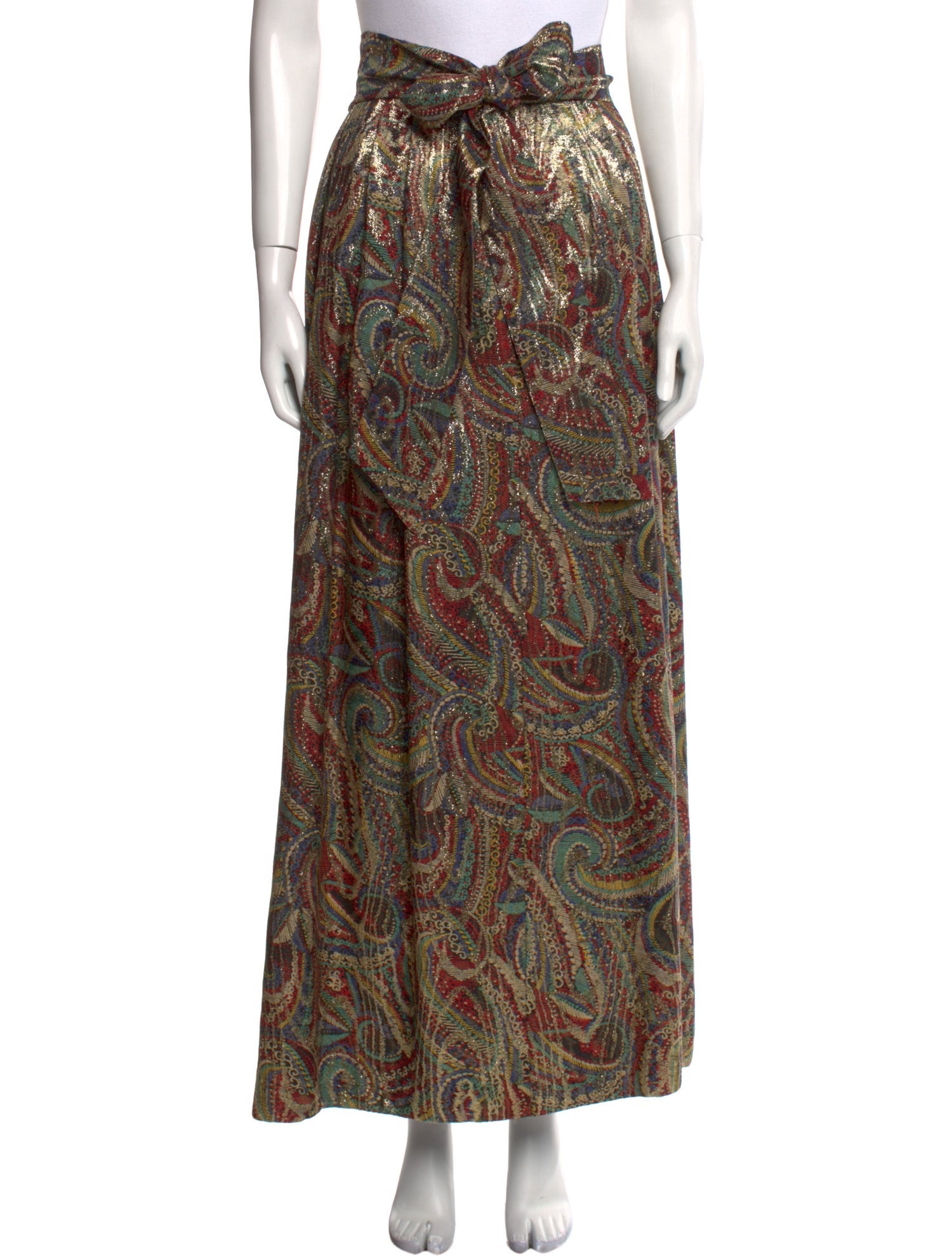 Neiman Marcus Silk Long Skirt