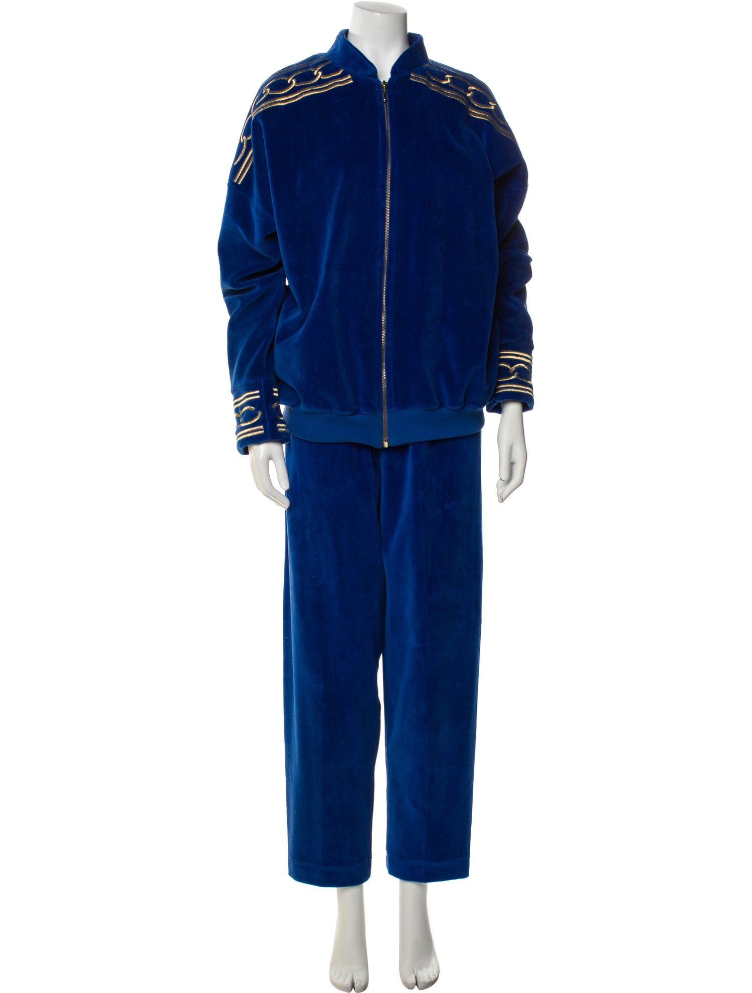 Neiman Marcus Embroidered Accent Lounge Set