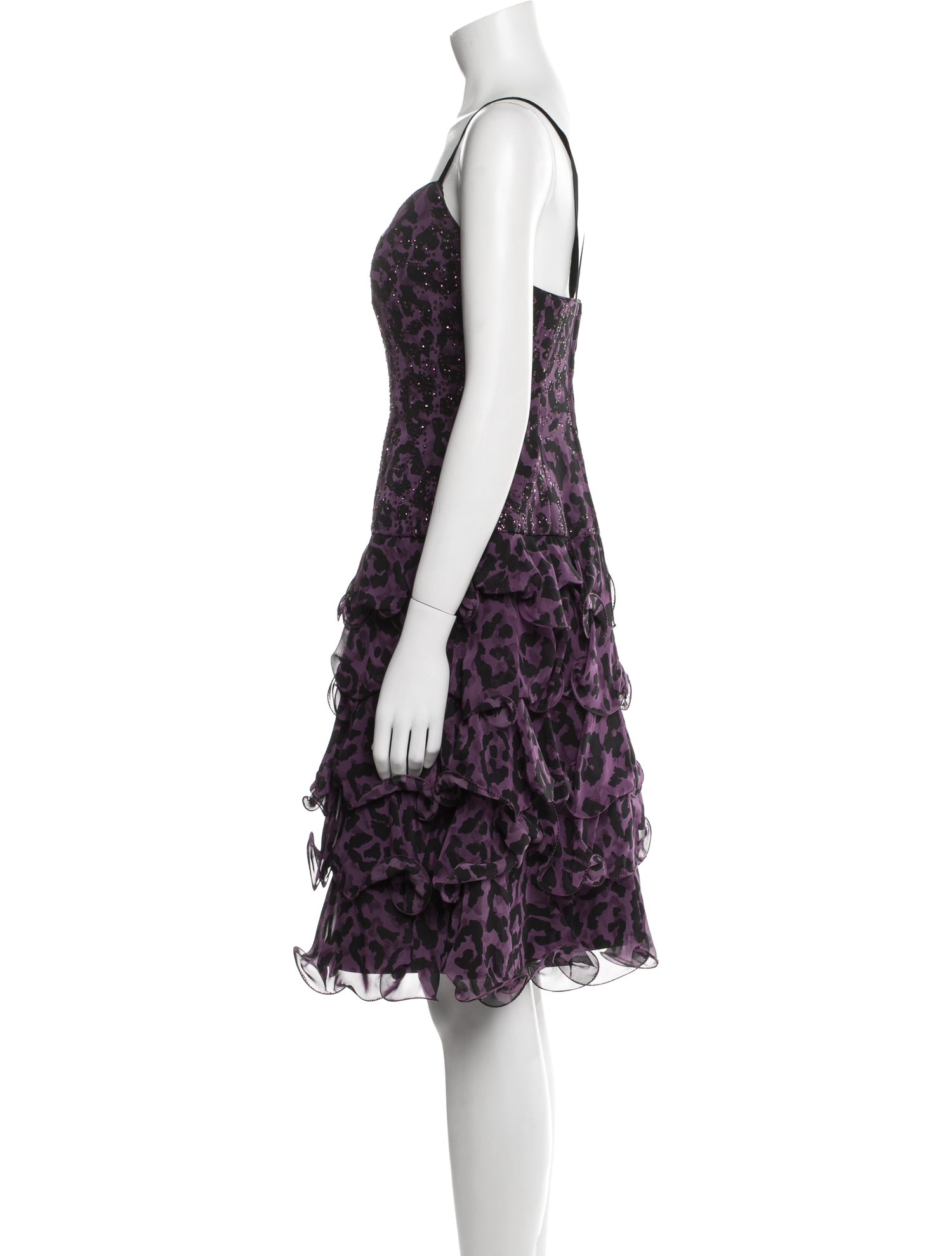 Neiman Marcus Printed Knee-Length Dress