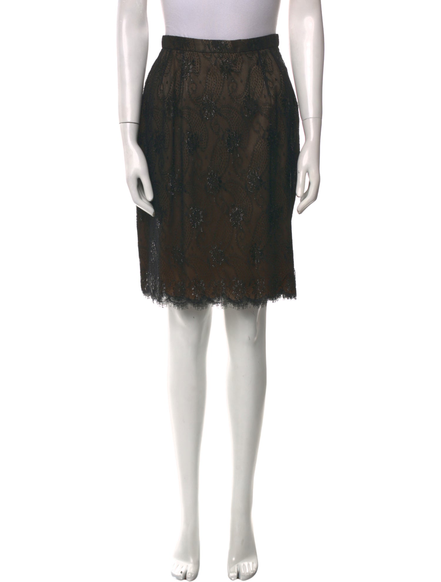 Neiman Marcus Lace Knee-Length Skirt