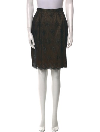 Neiman Marcus Lace Knee-Length Skirt
