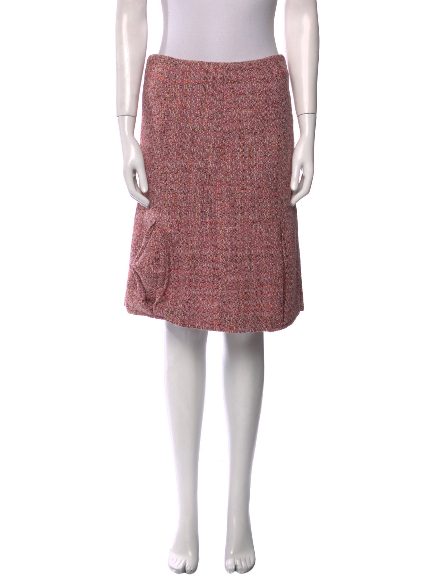 Neiman Marcus Tweed Pattern Knee-Length Skirt