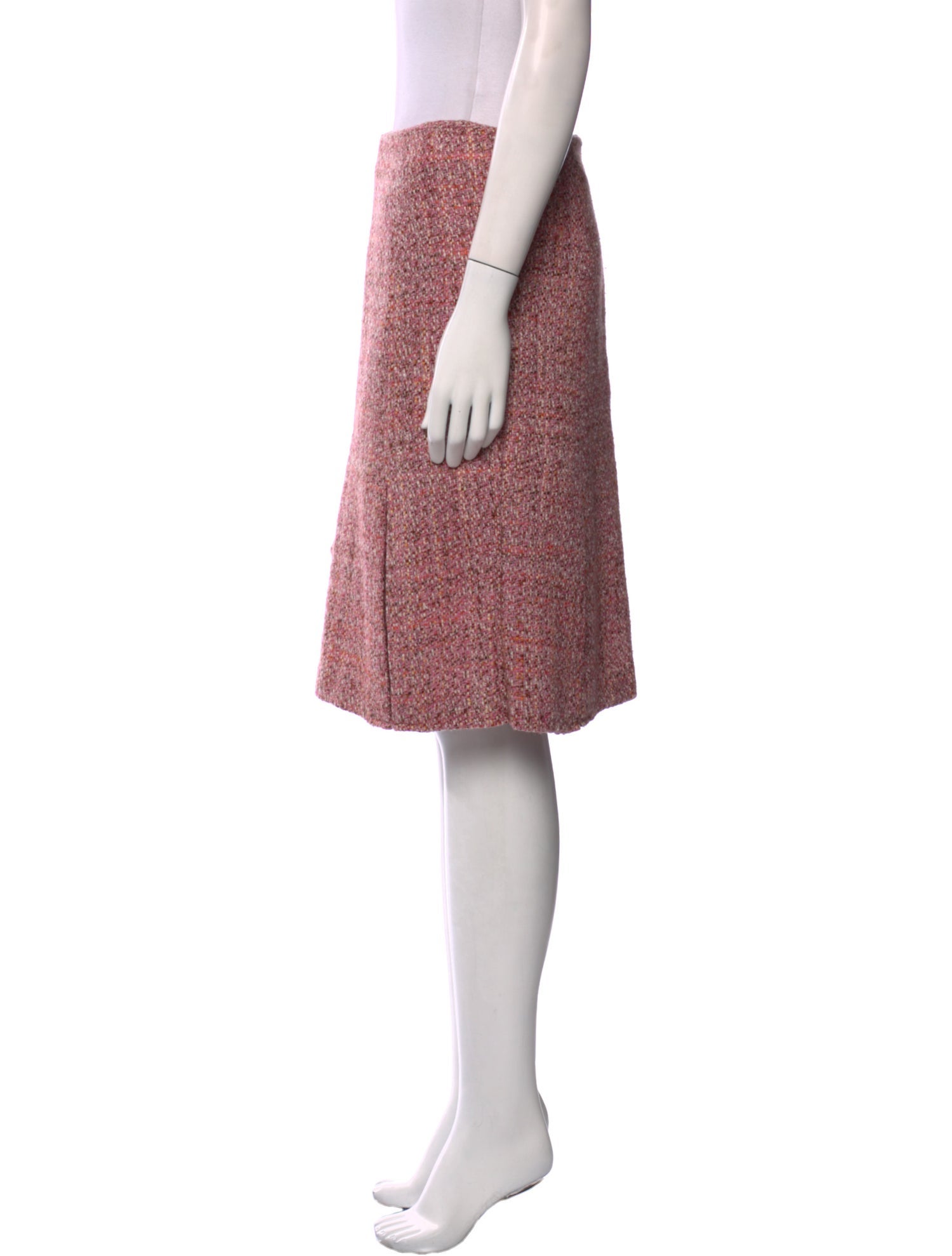 Neiman Marcus Tweed Pattern Knee-Length Skirt