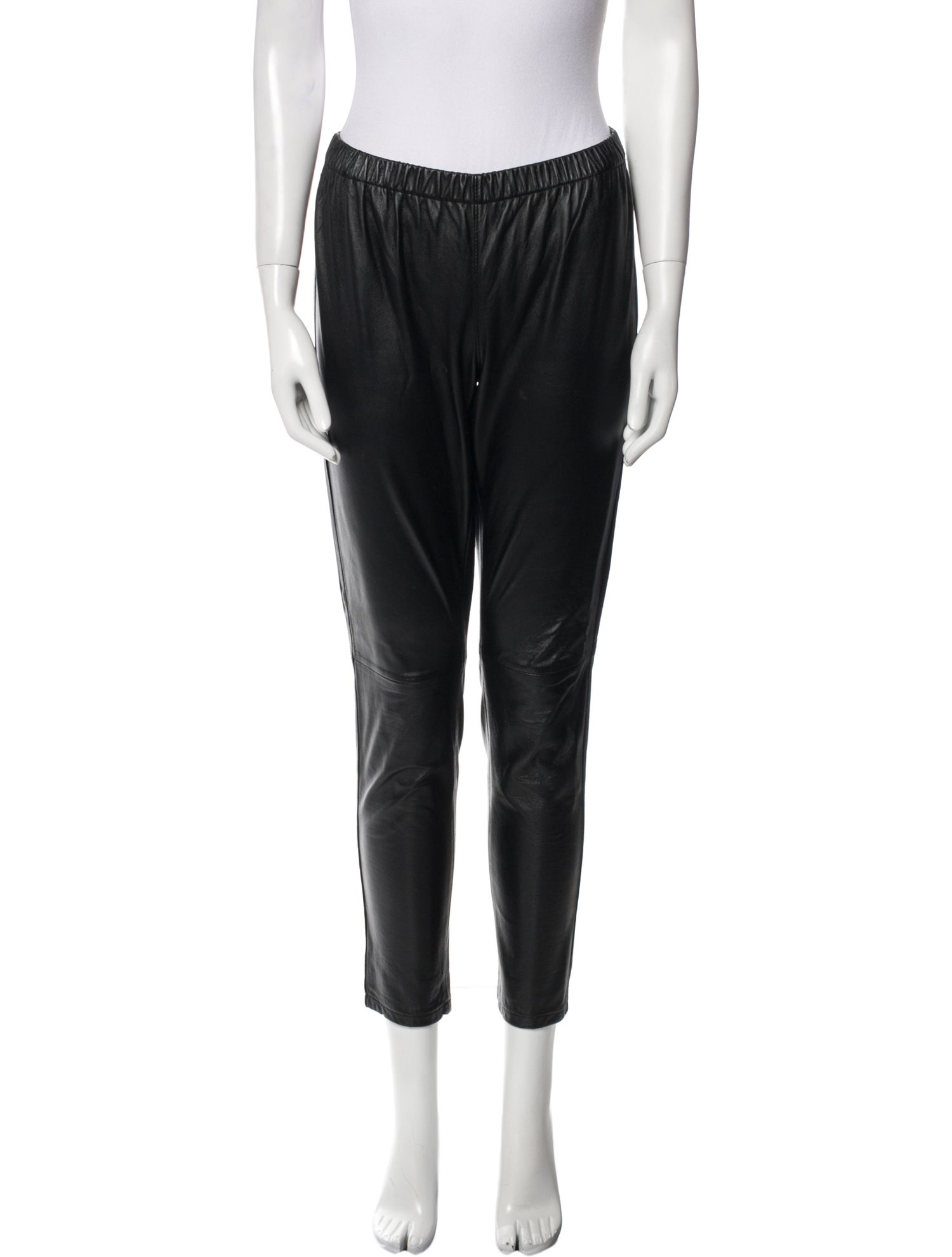 Neiman Marcus Leather Skinny Leg Pants