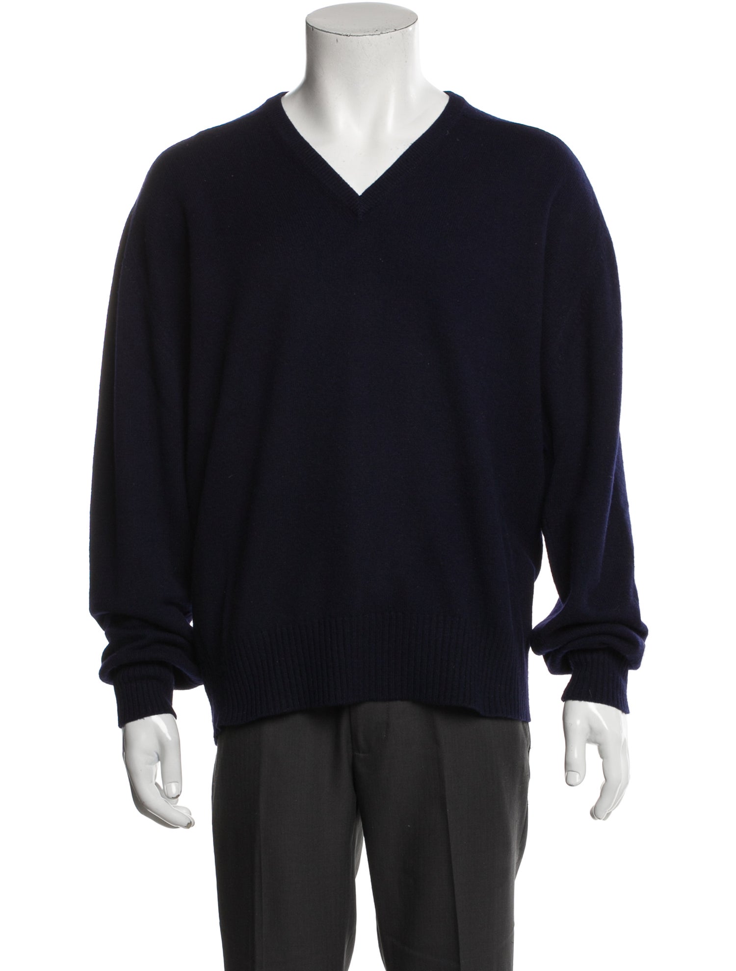 Neiman Marcus Cashmere V-Neck Pullover