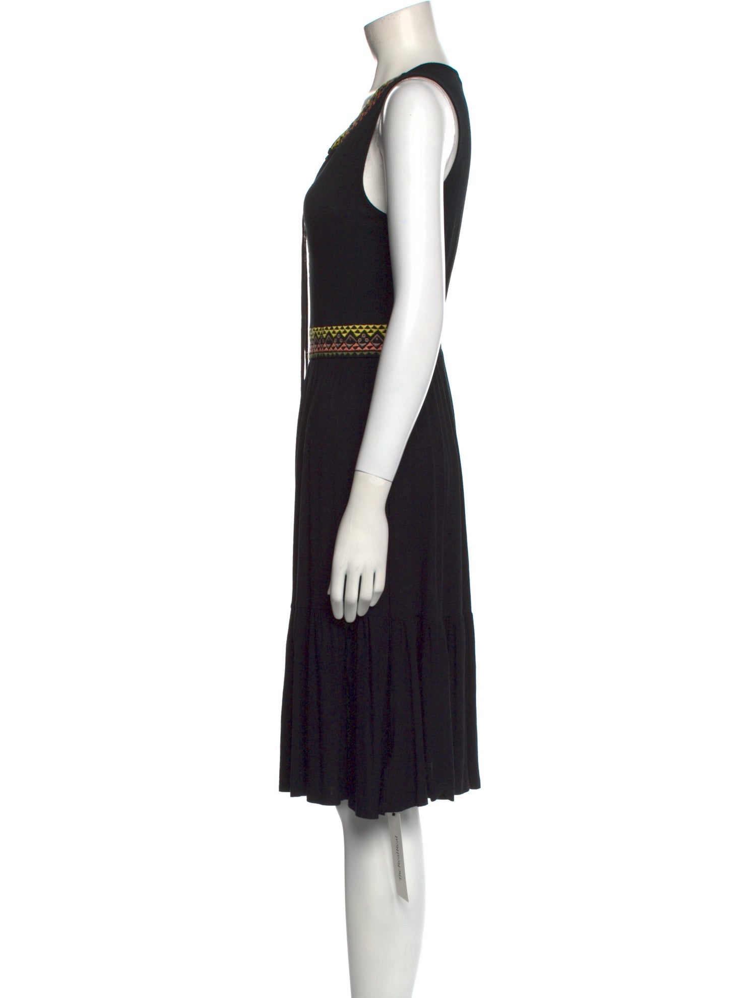 Neiman Marcus Scoop Neck Knee-Length Dress