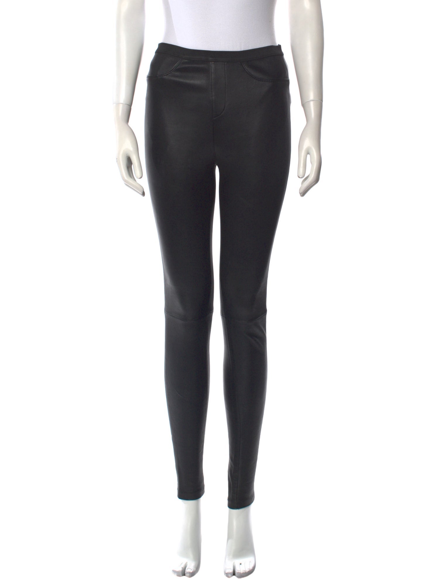 Neiman Marcus Leather Skinny Leg Pants