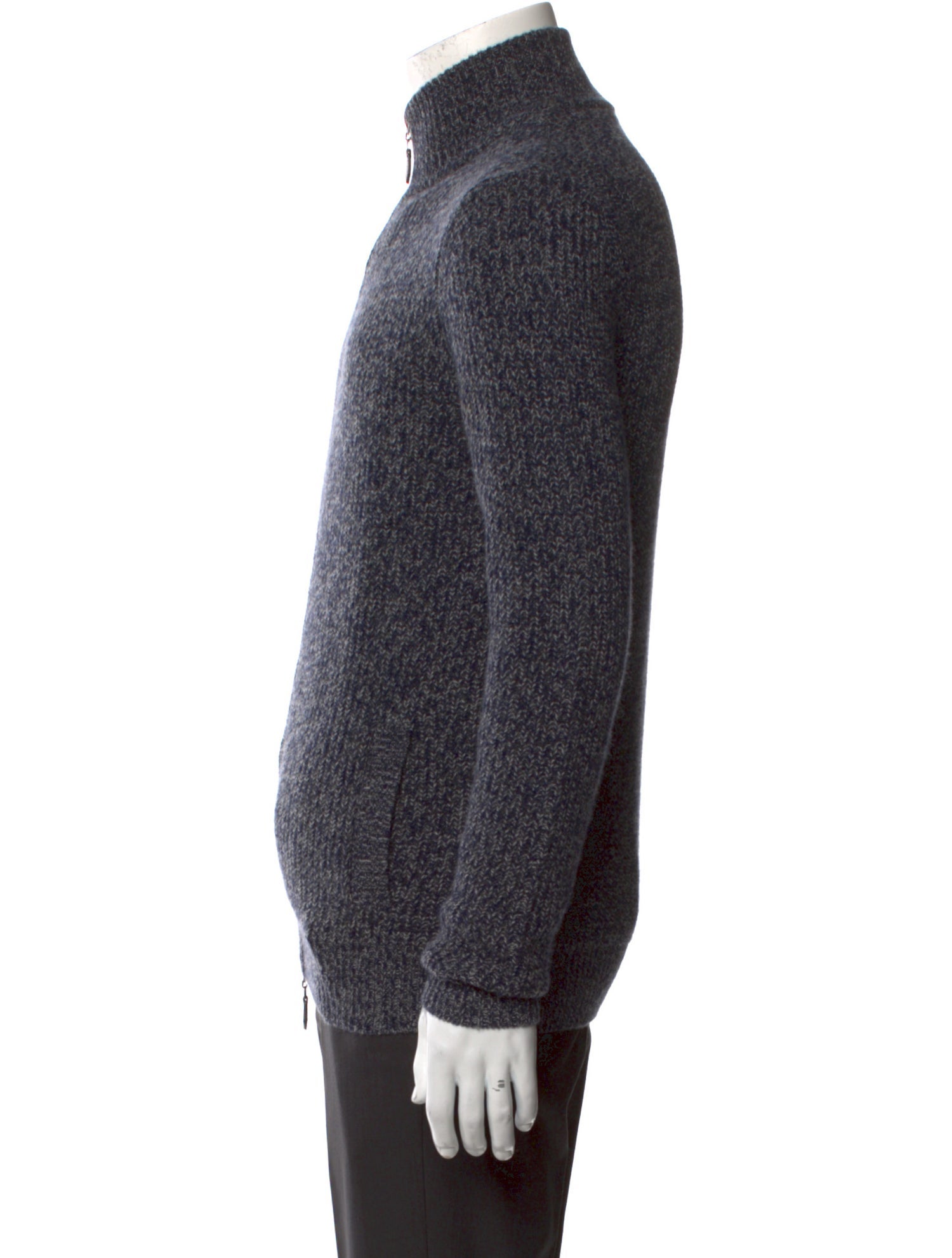 Neiman Marcus Cashmere Mock Neck Cardigan