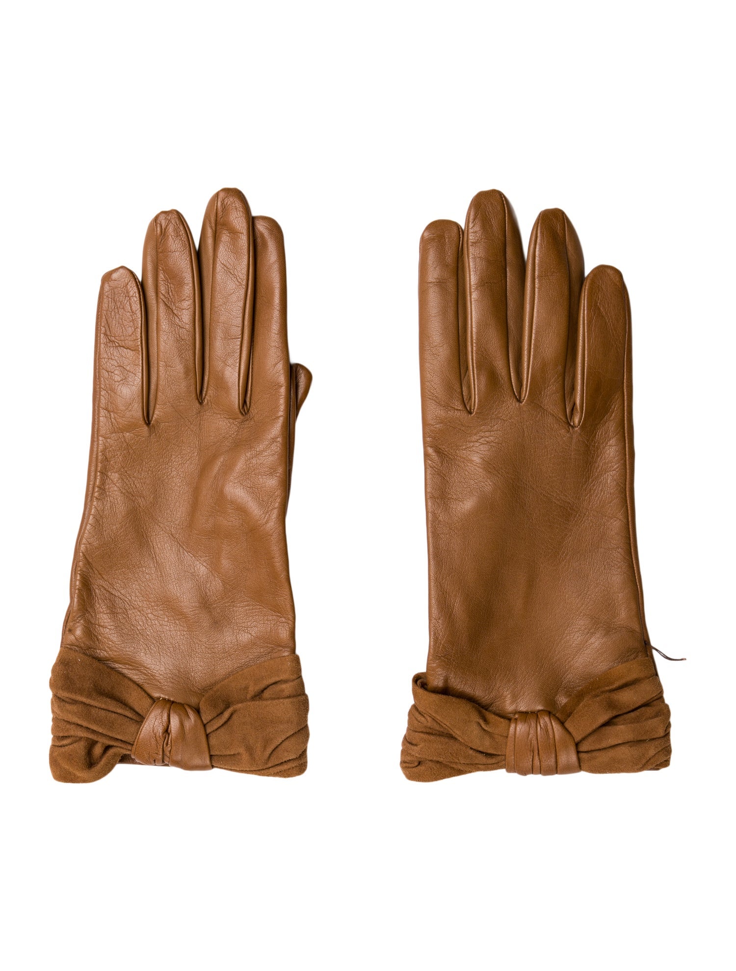 Neiman Marcus Leather Winter Gloves