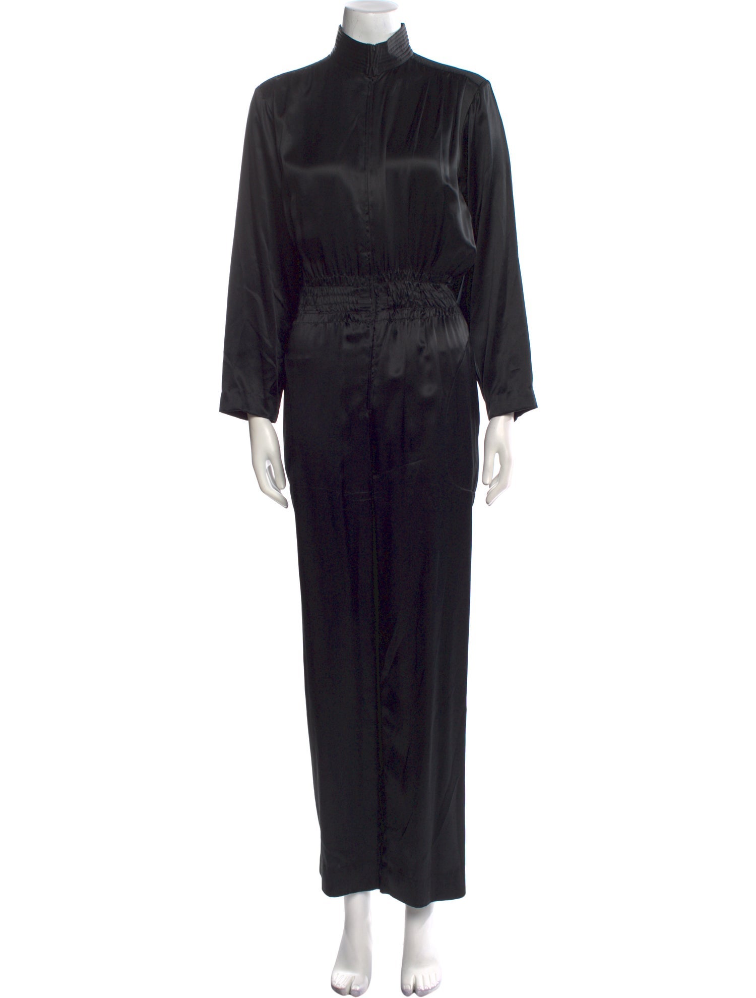 Neiman Marcus Silk Turtleneck Jumpsuit