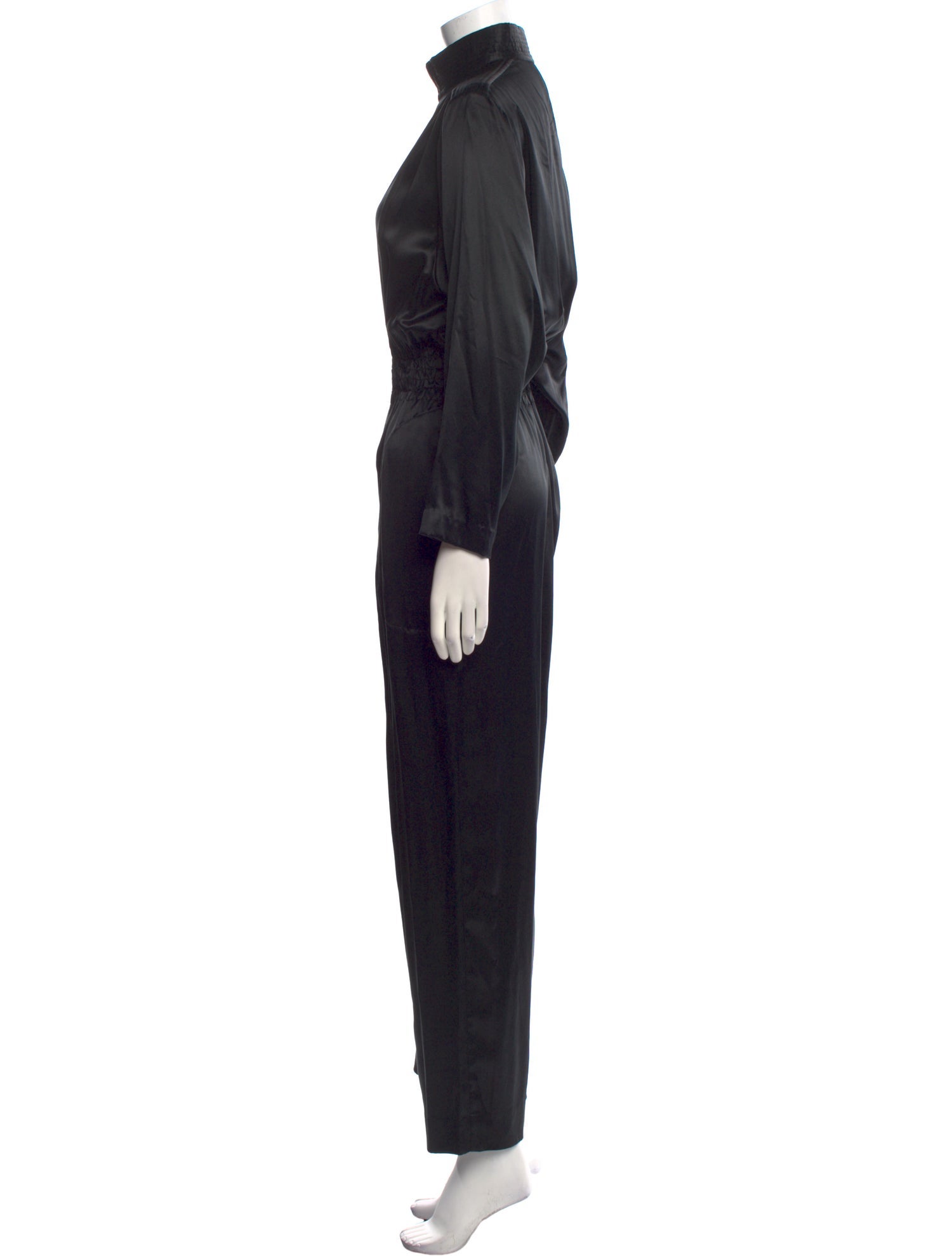 Neiman Marcus Silk Turtleneck Jumpsuit