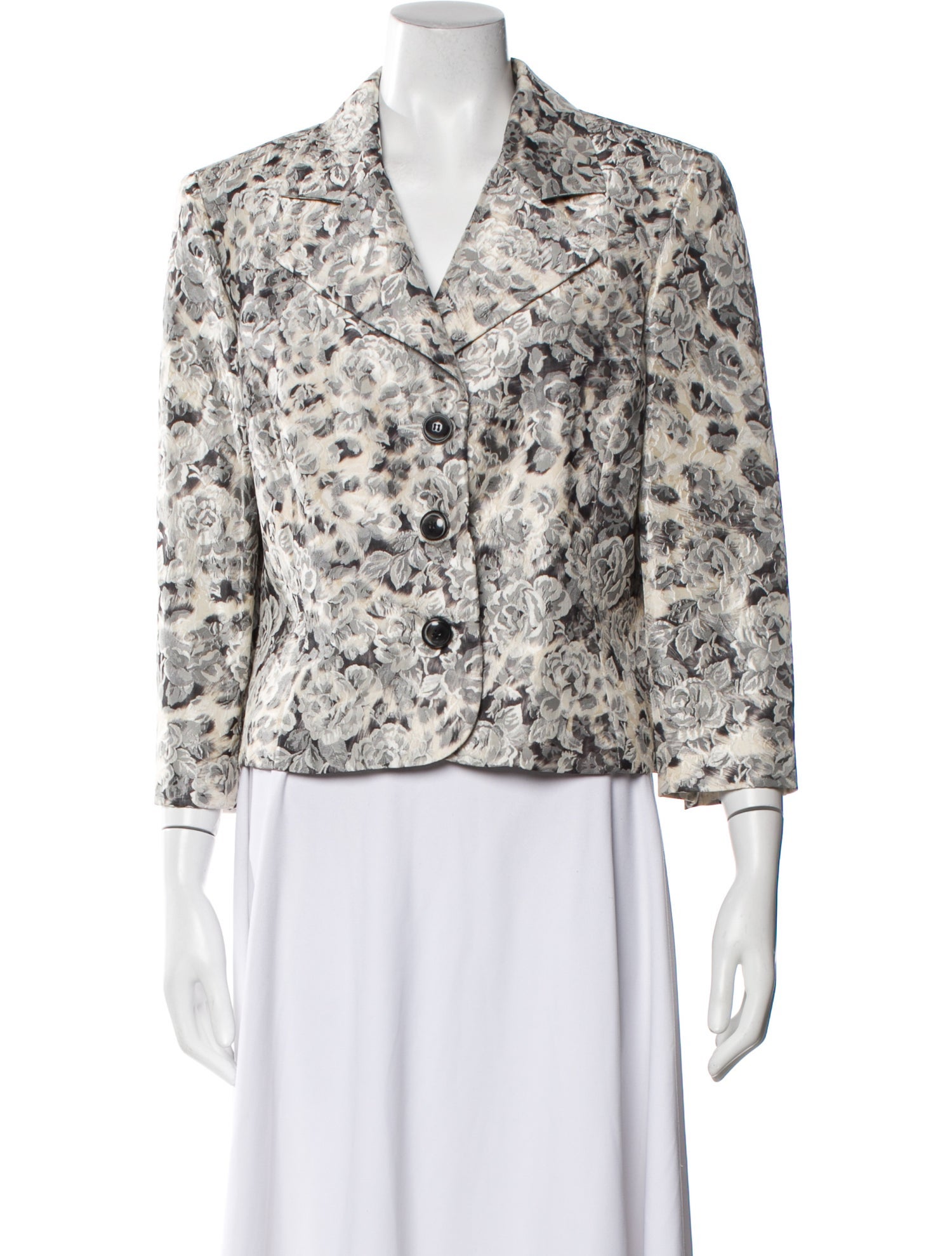 Neiman Marcus Floral Print Blazer