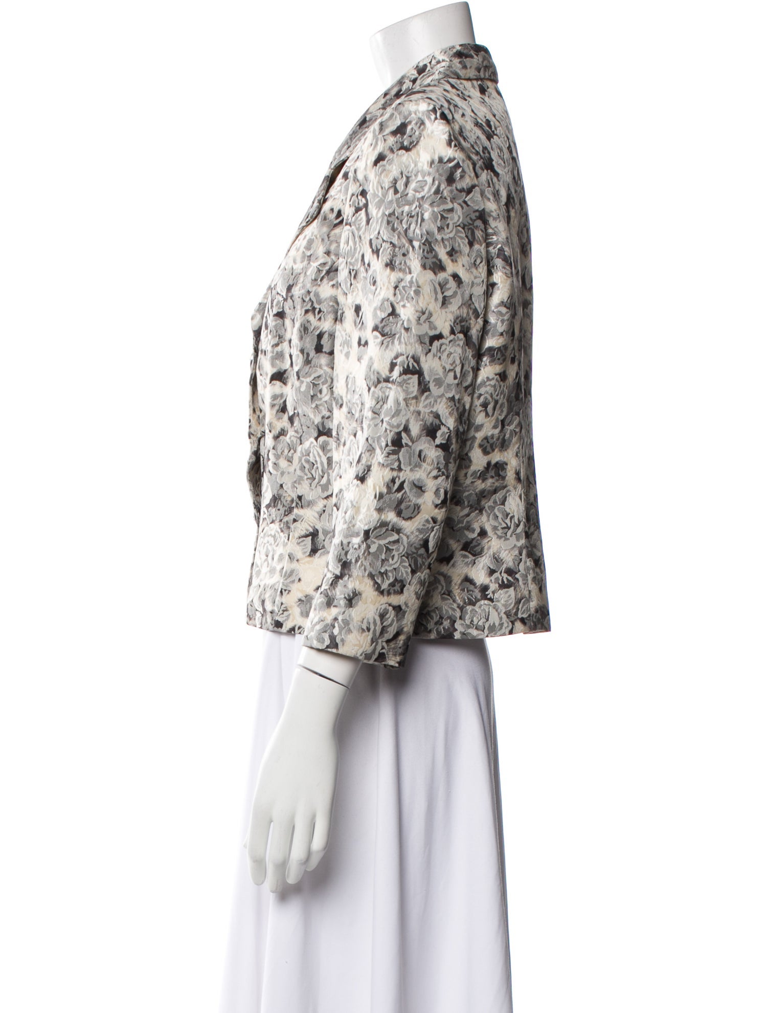 Neiman Marcus Floral Print Blazer