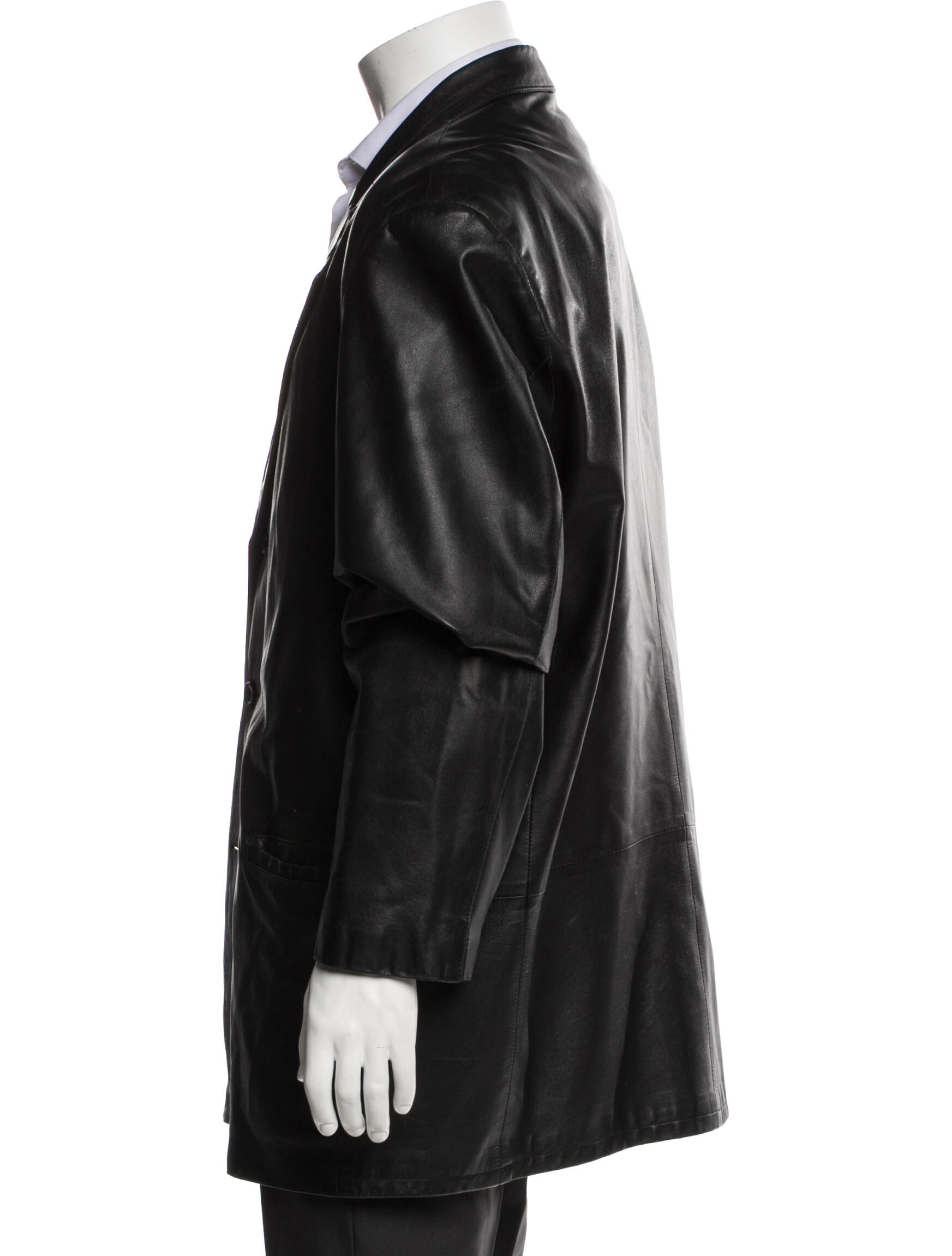 Neiman Marcus Leather Overcoat