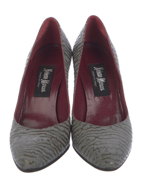 Neiman Marcus Leather Printed Pumps