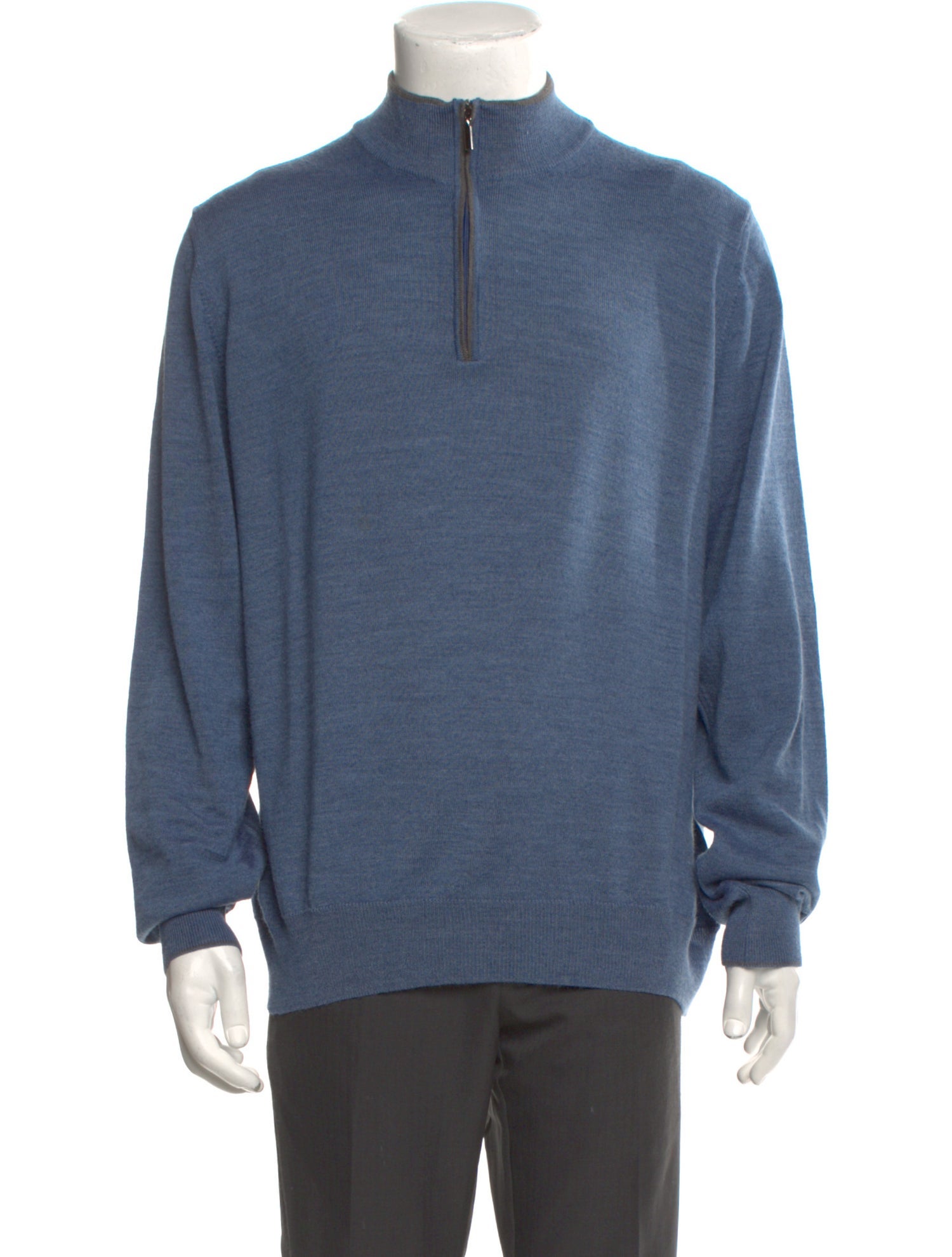 Neiman Marcus Mock Neck Long Sleeve Pullover