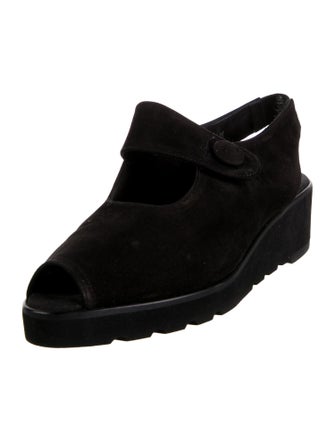 Neiman Marcus Suede Slingback Sandals