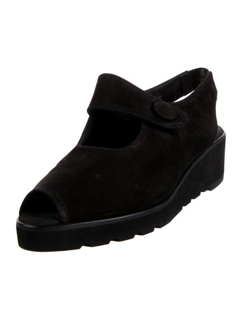 Neiman Marcus Suede Slingback Sandals