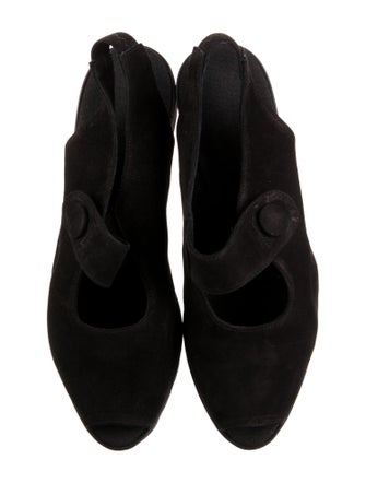 Neiman Marcus Suede Slingback Sandals