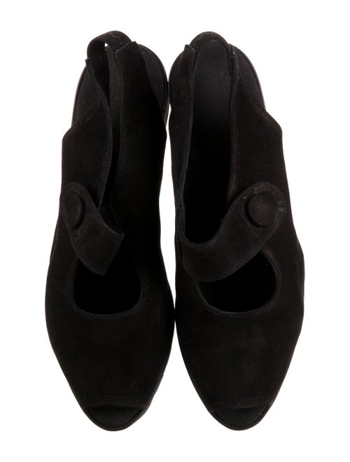 Neiman Marcus Suede Slingback Sandals