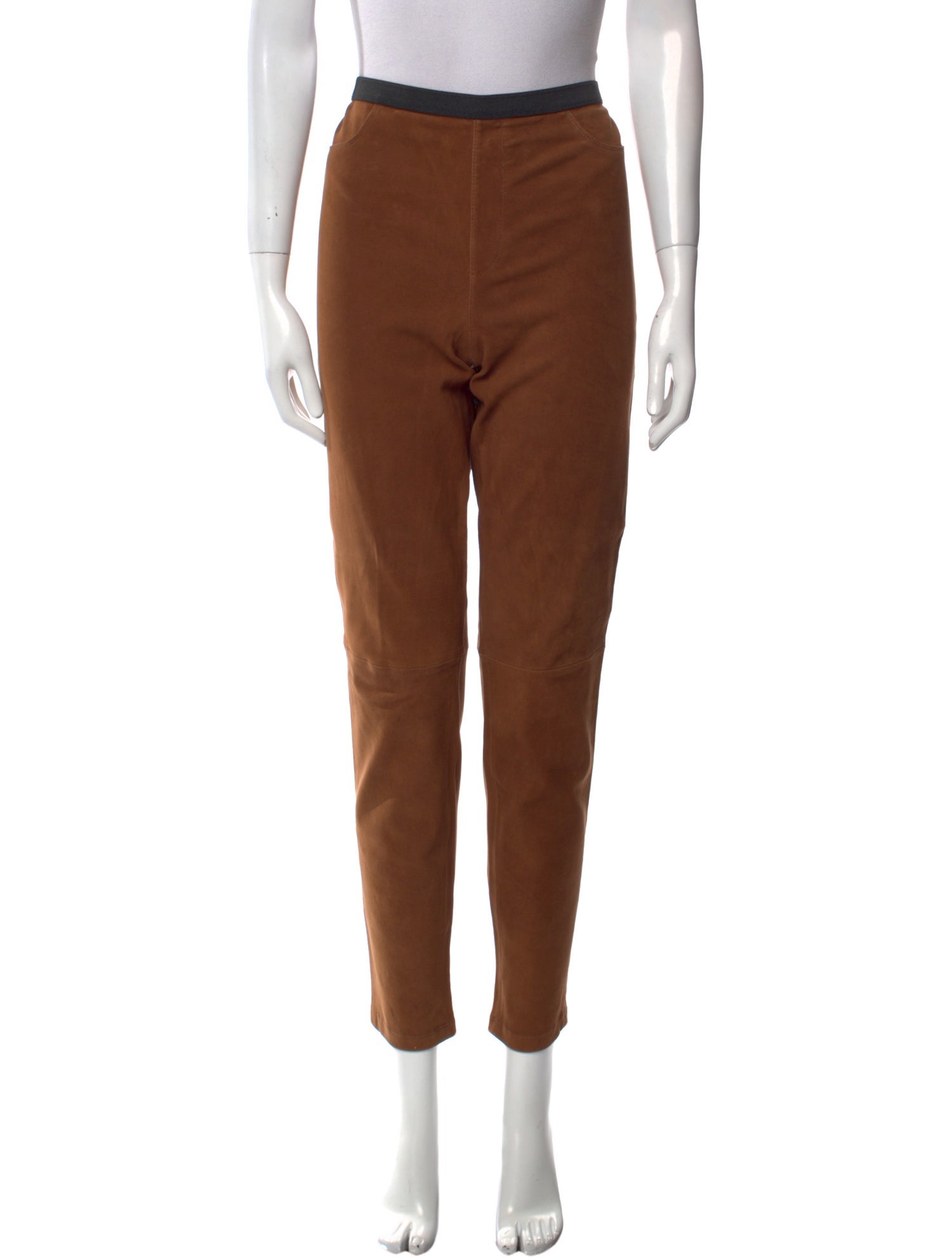 Neiman Marcus Leather Straight Leg Pants