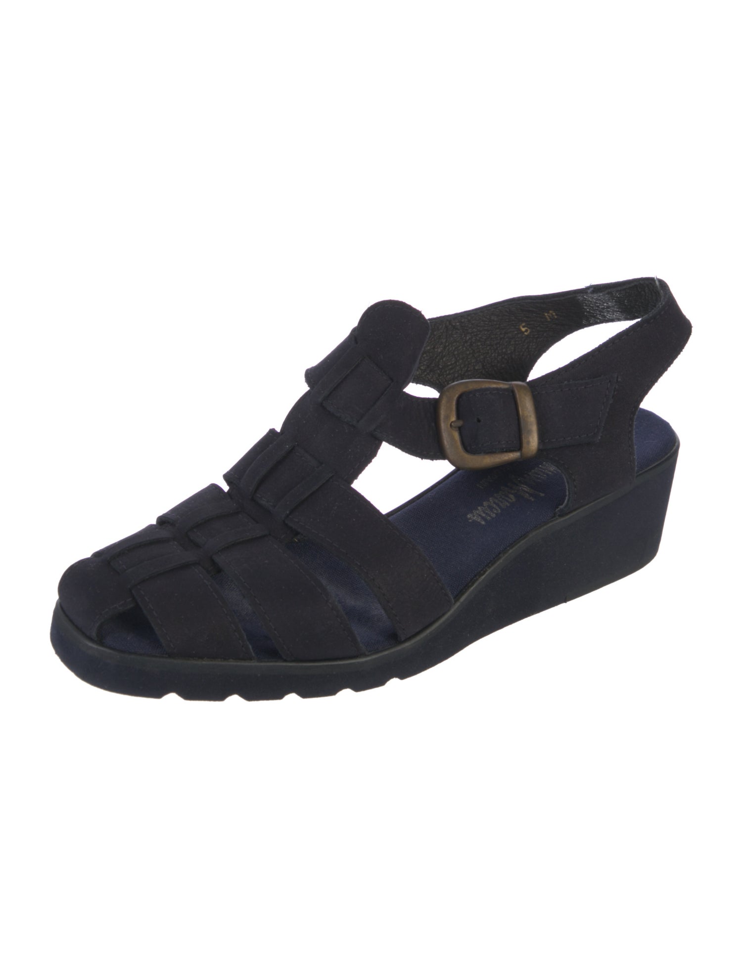 Neiman Marcus Vintage Suede T-Strap Sandals