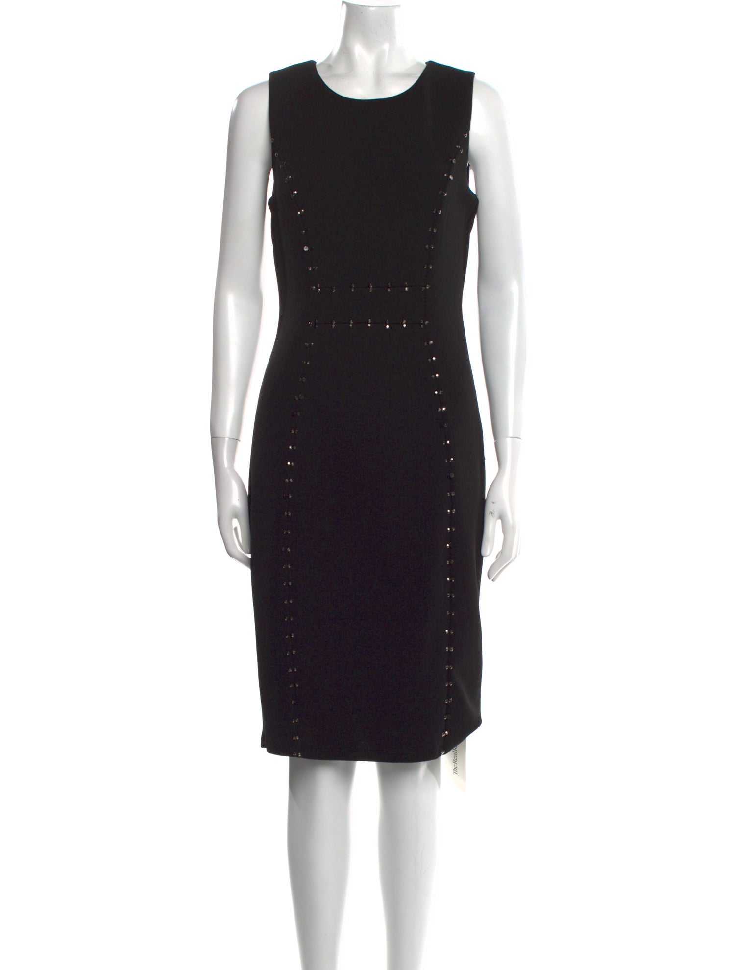 Neiman Marcus Crew Neck Knee-Length Dress