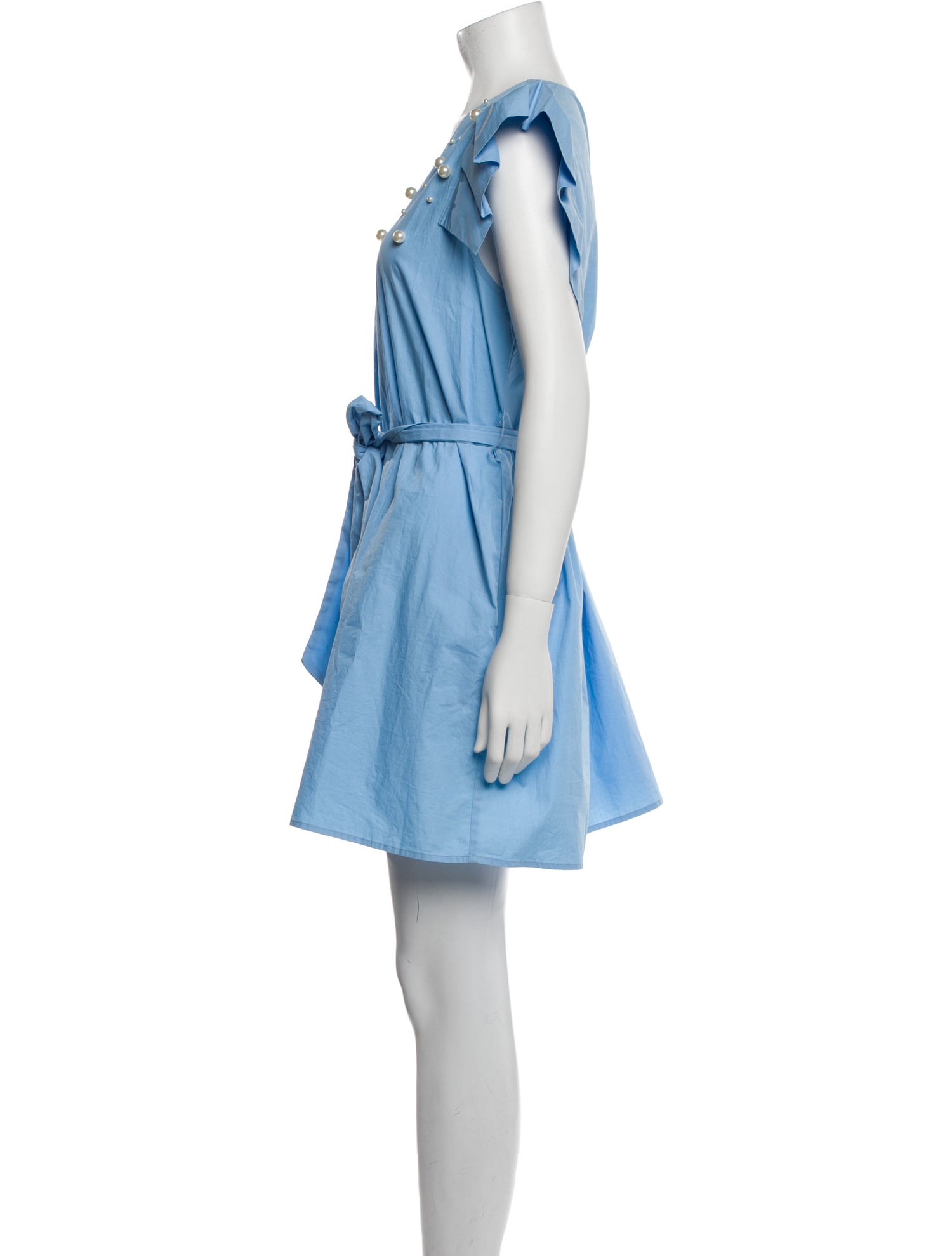 Neiman Marcus V-Neck Mini Dress