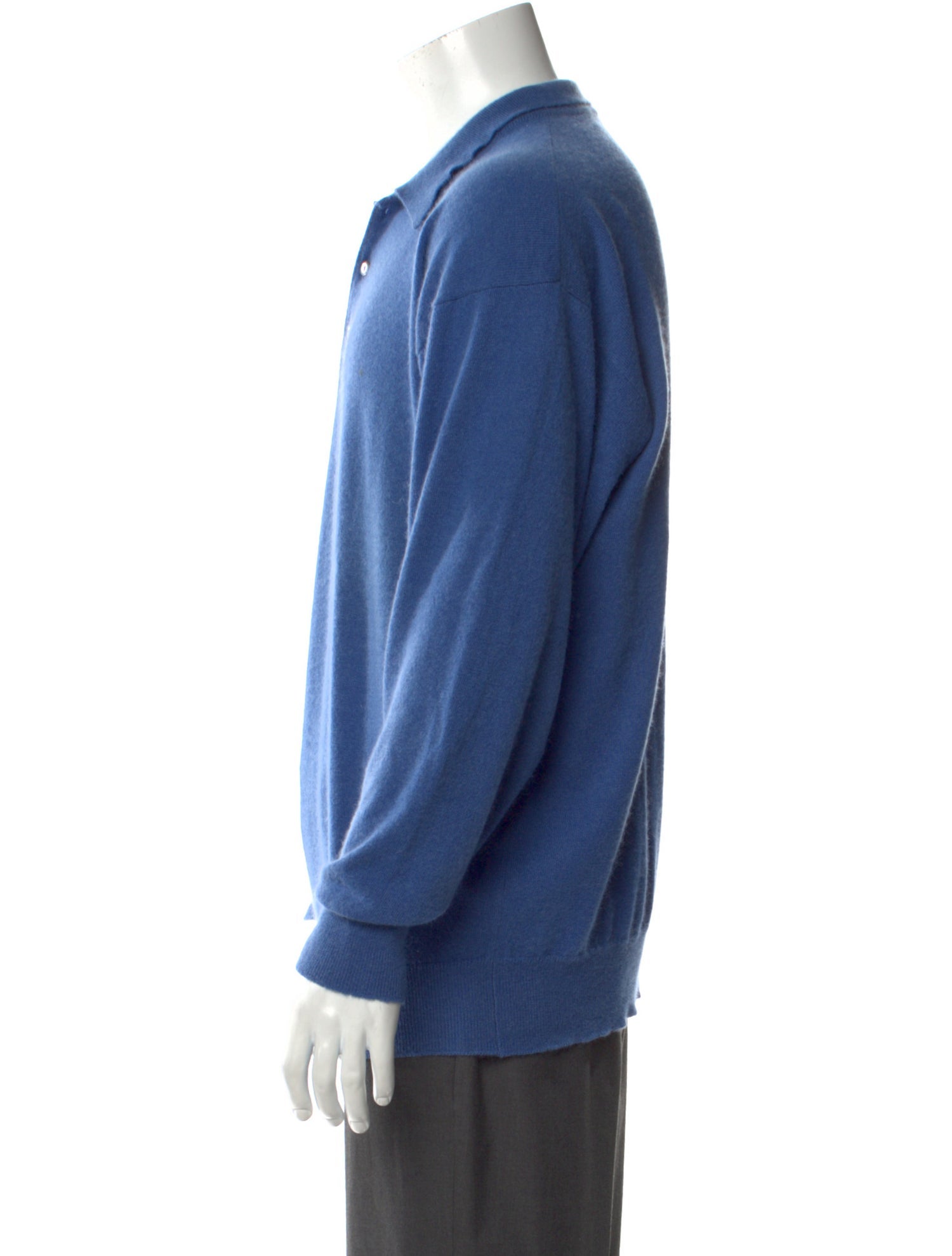 Neiman Marcus Cashmere Collar Polo Sweater