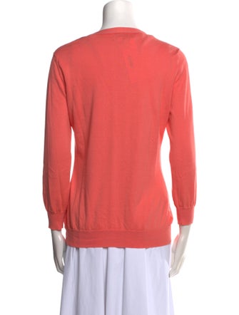 Neiman Marcus Plunge Neckline Sweater