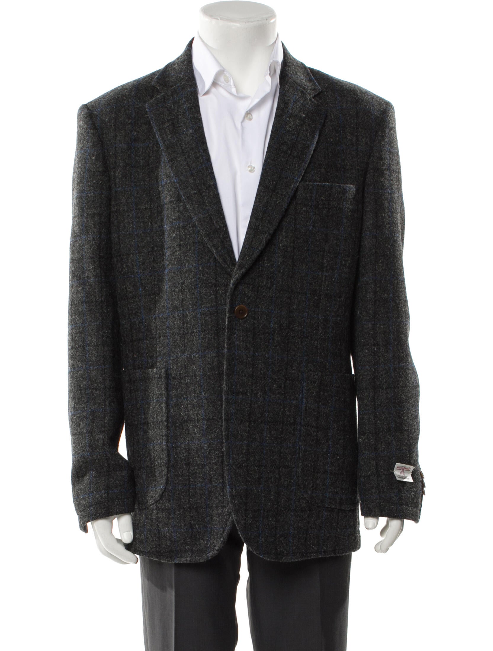 Neiman Marcus Wool Plaid Print Blazer w/ Tags