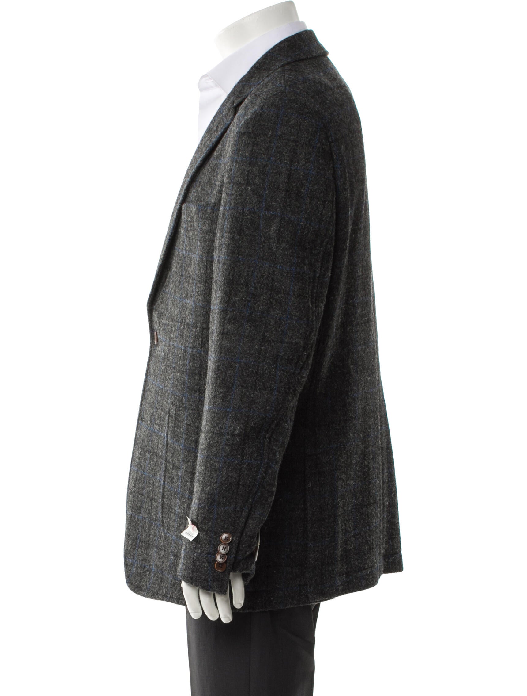 Neiman Marcus Wool Plaid Print Blazer w/ Tags