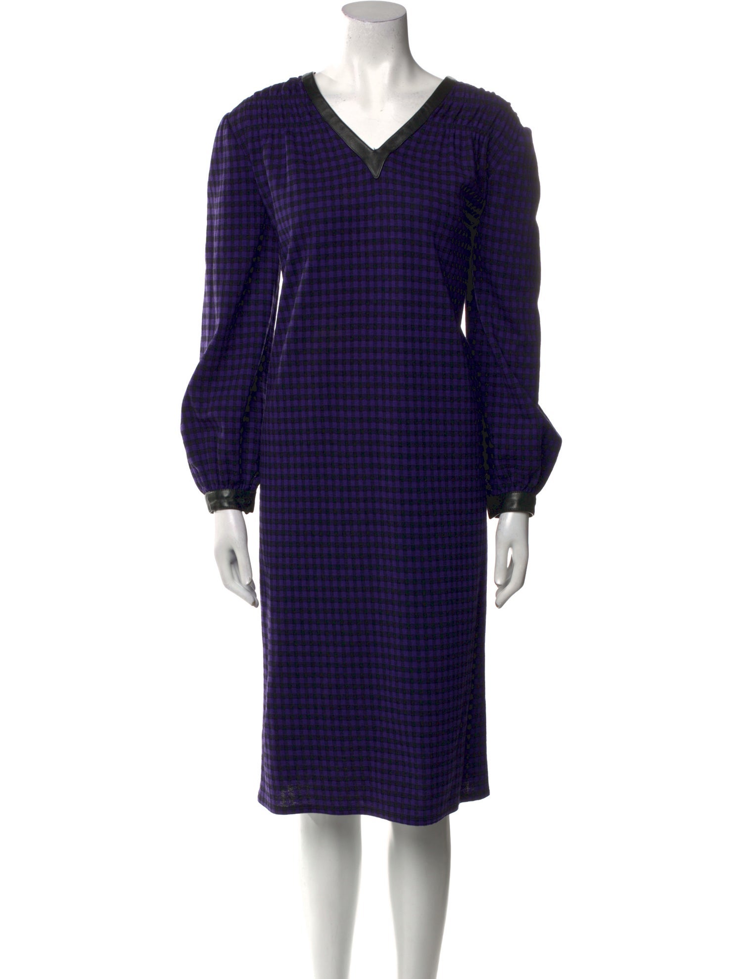 Neiman Marcus V-Neck Midi Length Dress