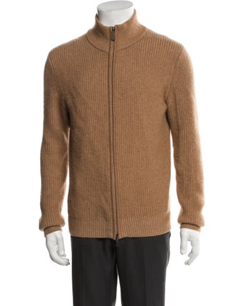 Neiman Marcus Cashmere Turtleneck Cardigan